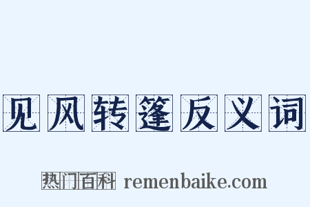 见风转篷反义词是什么意思的图片